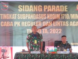 Aspers Kasdam XVII/Cenderawasih Pimpin Sidang Parade Caba PK Reguler dan lintas Agama TNI AD TA. 2022 Tingkat Suspandasus Kodim 1710/Mimika