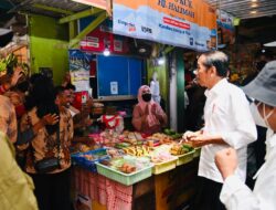 Rasa Senang Para Pedagang atas Kunjungan Presiden ke Pasar Klandasan