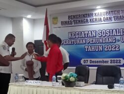 Disnaker Mimika |Sosialisasi UU Perlindungan Tenaga Kerja Bagi Orang Asli Papua