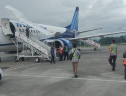 Polisi Selidiki Kasus Penembakan Pesawat Trigana Air di Bandara Nop Goliat Dekai, Yahukimo.