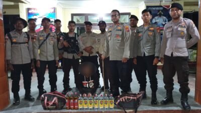 Polisi Amankan Penjual Minuman Keras di Kabupaten Keerom.