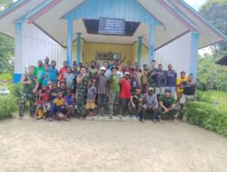 Satgas Yonif R 631/Atg Bersih-Bersih Gereja Kristen Baptis