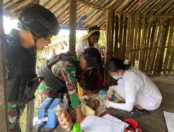 Sinergi Satgas Yonif R 631/Atg Dan Posyandu Kampung Momoge Dalam Melayani Kesehatan Masyarakat