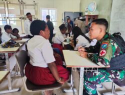 Peduli Akan Kesehatan Anak, Satgas Yonif R 631/Atg, Berikan Penyuluhan Kepada Siswa Di Papua.