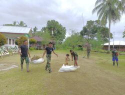 Satgas Yonif R 631/Atg bersihkan Puskesmas Sempan Timur Distrik Jita