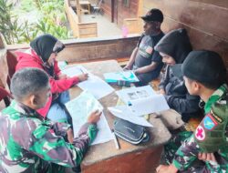 Dukung Program Sehat (PIS-PK). Satgas Yonif R 631/Atg Bantu Pendataan.