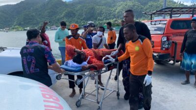 Sempat Hilang 6 ABK Km.Faridah Indah, Berhasil Dievakuasi Tim SAR Gabungan.