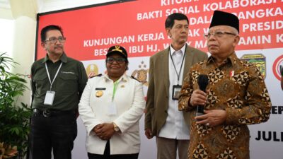 Wapres Tinjau Bakti Sosial Kolaborasi PPAD, Pemerintah Daerah dan PT.FI.