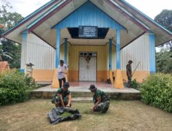 Satgas Yonif R 631/Atg Bersih-Bersih Gereja Kristen Baptis