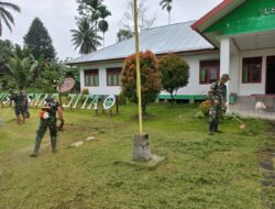 Satgas Yonif R 631/Atg bersihkan Puskesmas Sempan Timur Distrik Jita