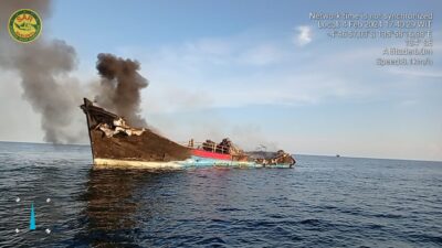Kapal Penangkap Ikan Terbakar Di Laut,Kapten Kapal Dalam Pencarian TIM SAR Gabungan