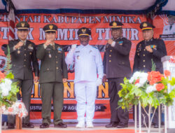 Parade Foto Hut RI Ke-79 Distrik Mimika Timur