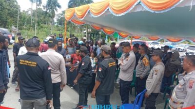 Aparat Keamanan Perketat Bagi Tamu Yang aka Mengikuti Rapat Pleno Rekapitulasi Tungsura PPD Miru