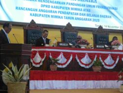 Paripurna II Massa Sidang III Pandangan Umum Fraksi (R-APBD)Mimika Tahun 2025