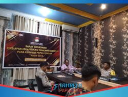 KPU Papua Tengah Gelar Rapat Persiapan Rekapitulasi Tingkat Provinsi