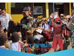 Giat Binter Satgas Yonif 611/AWL Bagi Sarana Penunjang Pendidikan Di Agimuga