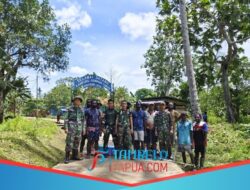 Bentuk Kepedulian TNI, Satgas Yonif 611/AWL Lakukan Karya Bakti Bersama Warga