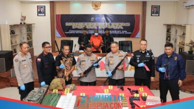 Kembali, Satgas Ops Gagalkan Penyeludupan Senjata Dan Amunisi KKB Puncak Jaya