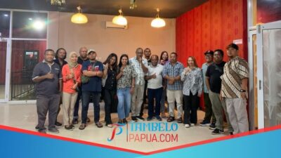 YPMAK Gelar Halal Bihalal dengan Mitra Media Di Timika