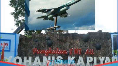 Icon Baru Lanud Yohanis Kapiyau Mack Up Jet Tempur F-16, Bentuk Kekompakan Dan Solid