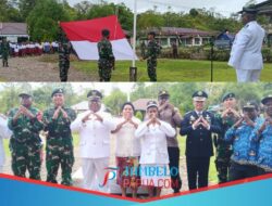Sang Merah Putih Berkibar di Distrik Agimuga, Moment HUT RI ke-80 Tahun 2025