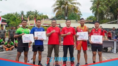 Kodam XVII/Cenderawasih Gelar Pertandingan Bola Voli Meriahkan HUT Ke-80 RI