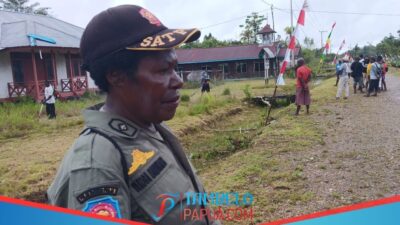 Kawal HUT RI ke-80 di Distrik Agimuga, Yakoba Mamukang “Saya Senang Kembali ke Kampung”