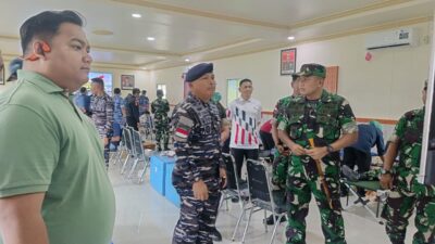 Jelang HUT Ke-80 TNI, Kodim 1710/Mimika Bersama Satuan TNI Se-Garnisun Baksos Donor Darah