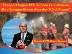 Freeport-McMoran Lepas 12% Saham Ke Indonesia, Komitmen Bangun Universitas dan Rumah Sakit