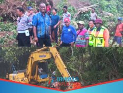 Longsor Supiori Timur, Akses Jalan Yendoker Tertutup Timbunan 2,5 Meter