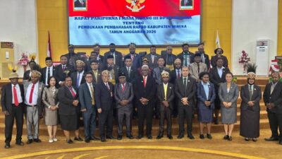 Paripurna I DPRK Mimika, Bupati Mimika Serahkan Materi RAPBD Mimika Tahun Anggaran 2026