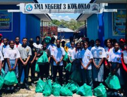 PPI Mimika Sosialisasi Rekrutmen Paskibraka 2026 di Kokonao, Sekaligus Bagikan 200 Bingkisan Natal