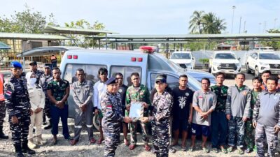 Korban kapal Tenggelam KM. Putra Siantan Berhasil ditemukan KRI Banjarmasin di Perairan Timika