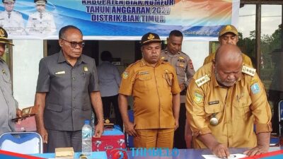 Assisten I Setda Biak Numfor Wakili Bupati Membuka Musrenbang (RKPD) Distrik Biak Timur Tahun 2027