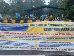 “Freeport Digoyang Demo Besi Tua, Jalan Checkpoint Mile 32 Sempat Tersendat”