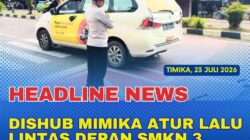 Dishub Mimika Atur Lalu Lintas Depan SMKN 3, Yopie: Sangat Membantu dan Beri Rasa Aman