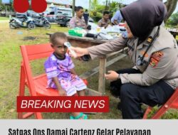 Satgas Ops Damai Cartenz Gelar Pelayanan Kesehatan dan Bakti Humanis di Kampung Waaf