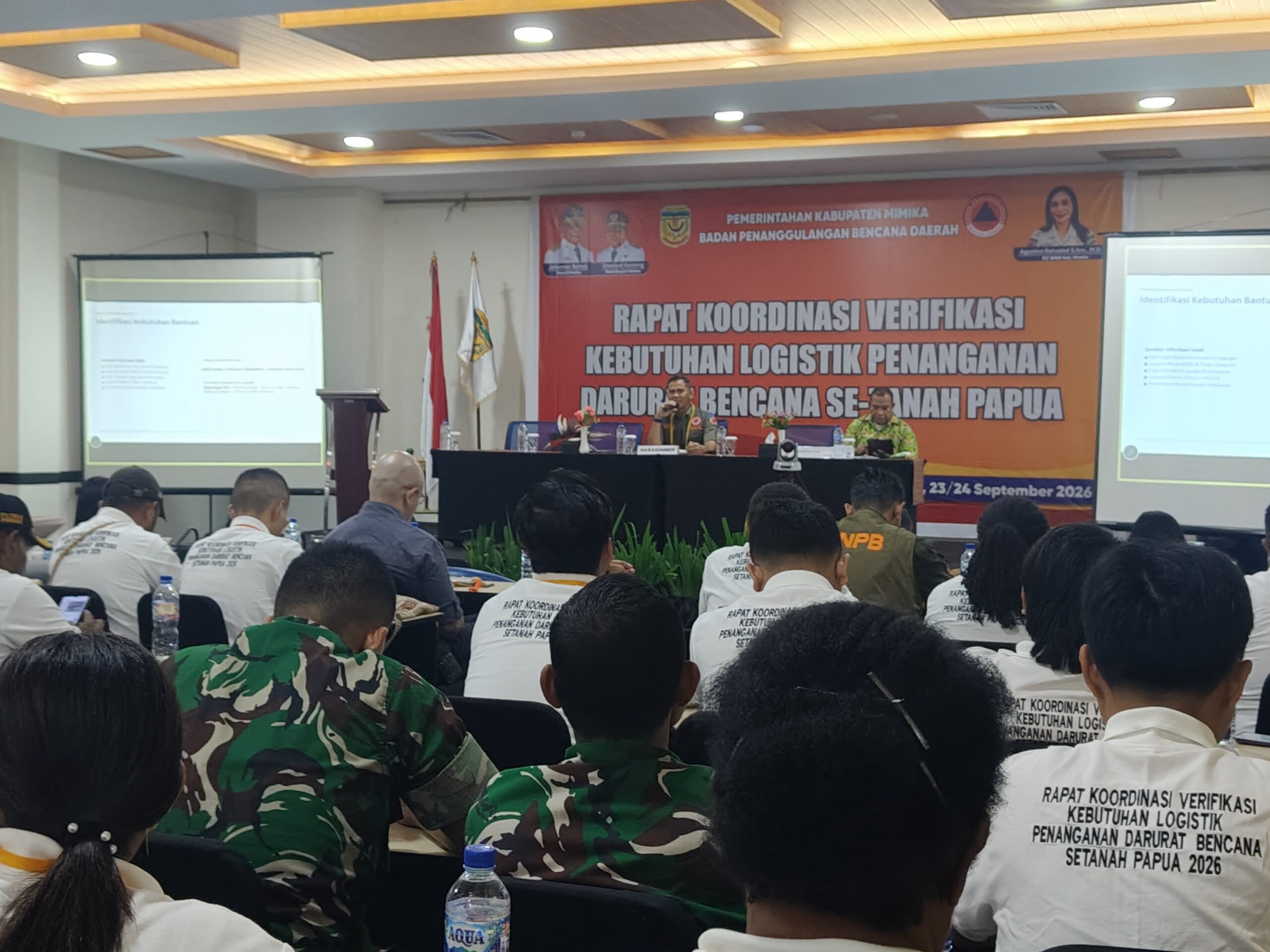 Perkuat Manajemen Bencana, Pemkab Mimika Gelar Rakor Verifikasi Logistik se-Tanah Papua