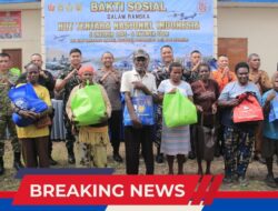 TNI Gelar Bakti Sosial HUT Ke-81 di Kampung Nawaripi, Wujud Nyata TNI Kuat Bersama Rakyat